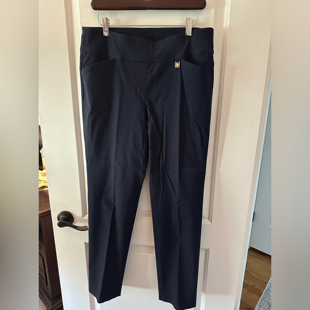 Navy Blue Anne Klein Stretch Dress Pants Size 8